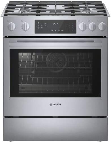 Bosch 800 Series, Gas Slide-in Range, 30'', Stainless Steel