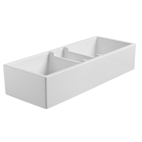 Nantucket Sinks Cape Collection - 47.25 Inch Farmhouse Apron Fireclay Sink, White Finish