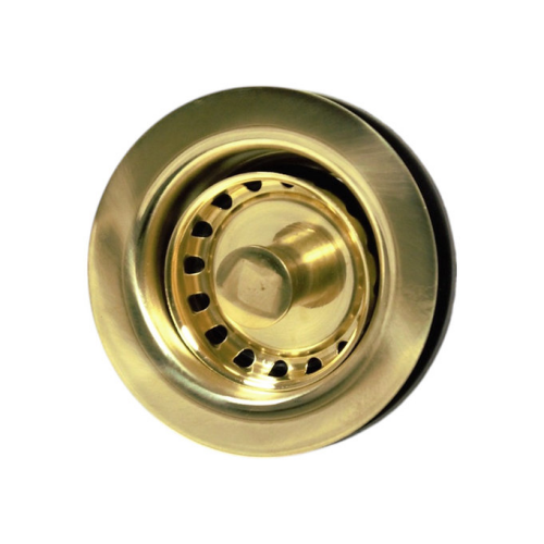 Nantucket Sinks Premium Kitchen Accessories - 2.75" Bar Sink Drain in Unlacquered Brass