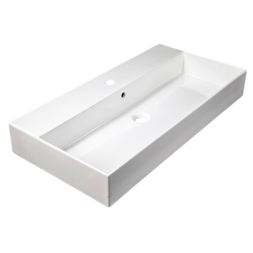 Nantucket Sinks Newport Collection - 36 Inch Fireclay Wallmount/Console Mount Bathroom Sink