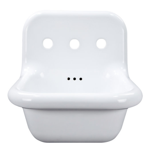 Nantucket Sinks Victorian Collection -  16.5 inch Fireclay Wallmount Bathroom Sink
