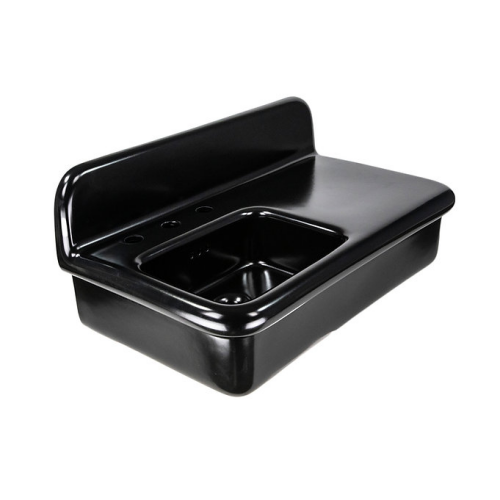 Nantucket Sinks Victorian Collection -  Fireclay Bath Sink with Overflow, Matte Black Finish