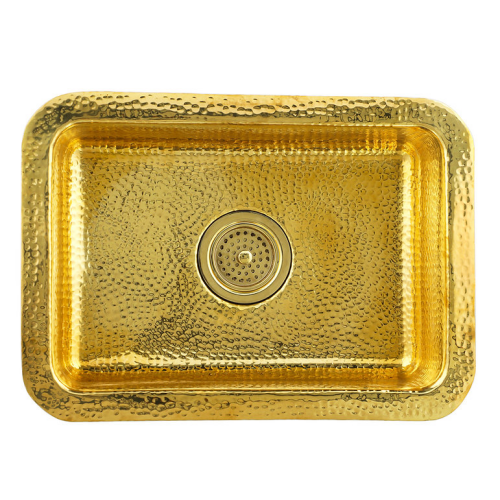 Nantucket Sinks Brightwork Collection -  20 Inch Dualmount Hand-Hammered Single Bowl Bar Sink